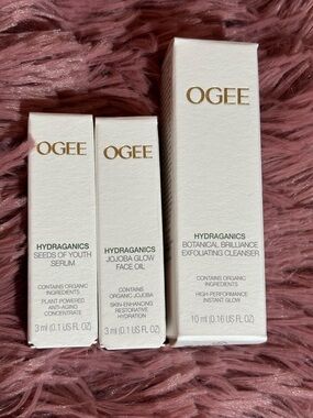 OGEE Hydraganics Skincare Trio - White & Gold Packaging